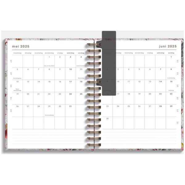 Luxe Weekplanner Ringband De Hobbit 25-26 A5+ Bloemen - Afbeelding 4