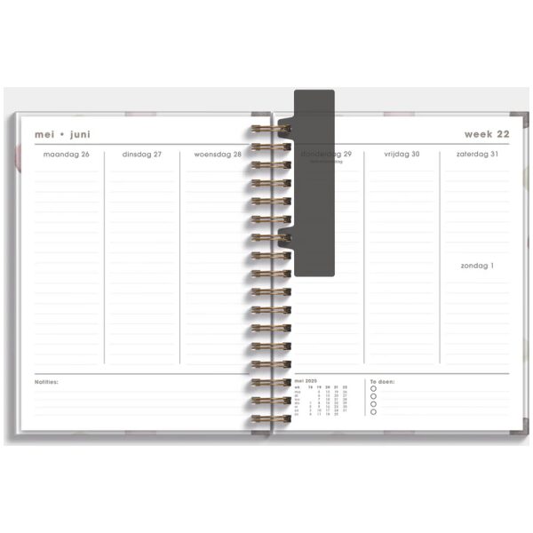Luxe Weekplanner Ringband De Hobbit 25-26 A5+ Waterverf Stippen - Afbeelding 3