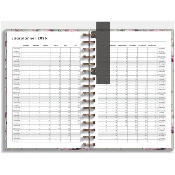 Ringband Agenda De Hobbit 25-26 A5 Kersenbloesem - Afbeelding 4
