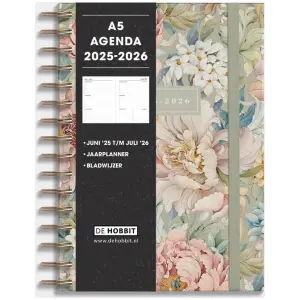 Ringband Agenda De Hobbit 25-26 A5 Vintage Bloemen