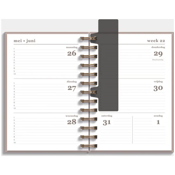 Ringband Agenda De Hobbit 25-26 Medium Aquarel Bloemetjes - Afbeelding 3