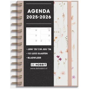 Ringband Agenda De Hobbit 25-26 Medium Aquarel Bloemetjes