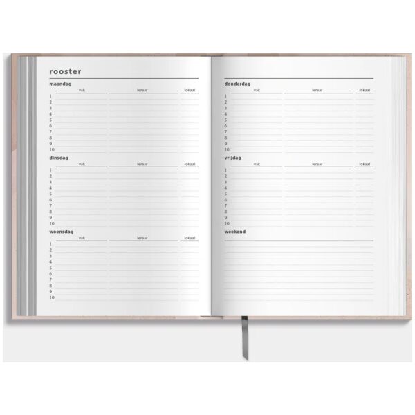Schoolagenda De Hobbit 25-26 ±A5 Abstract Oudroze - Afbeelding 4