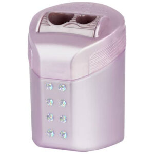 Faber-Castell Puntenslijper RollOn Sparkle 2-gaats met Opvangbakje Roze metallic