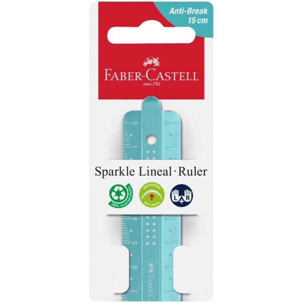 Faber Castell Sparkle Ruler 15cm Violet - Afbeelding 2