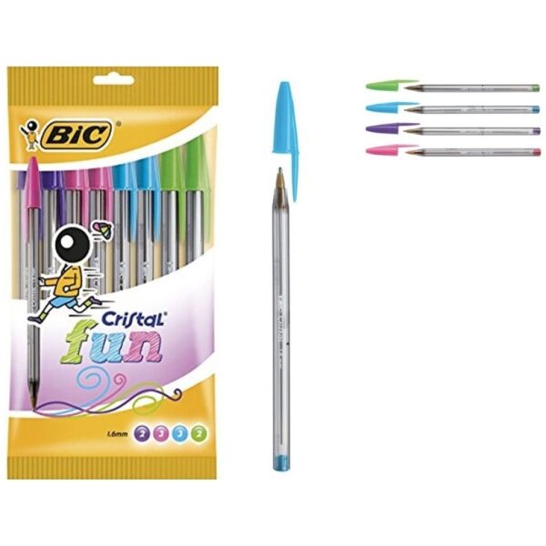 Balpen Bic Cristal Fun blister à 6+2 gratis - Afbeelding 2