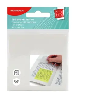 Soho Zelfklevende memo's Transparant Wit
